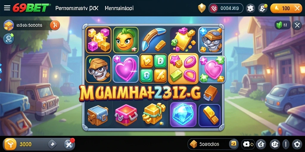 Tampilan screenshot gameplay seru dari 69BET Match-3.