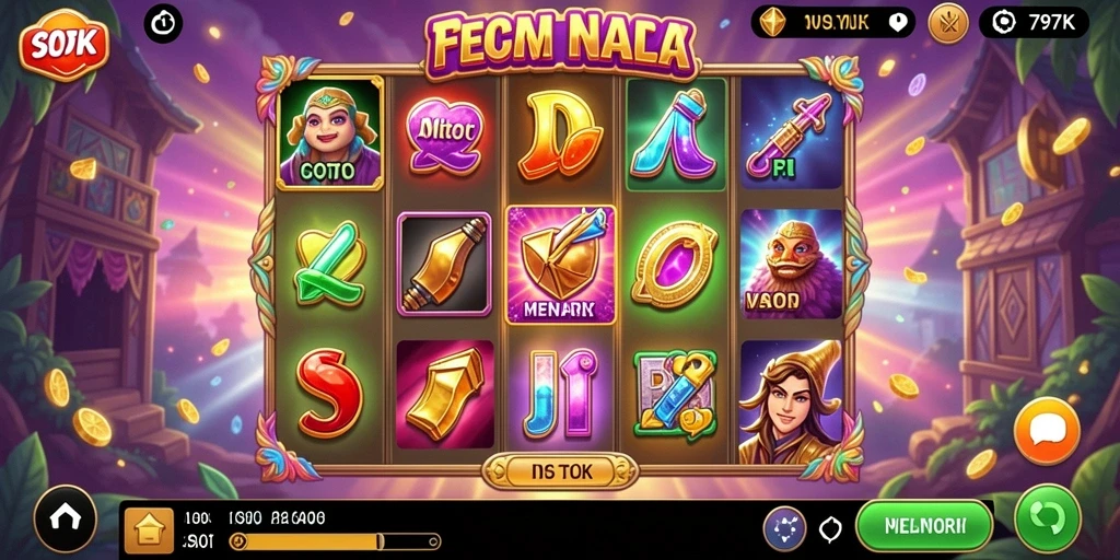 Tampilan gameplay mengasyikkan dari permainan Slot 797K.