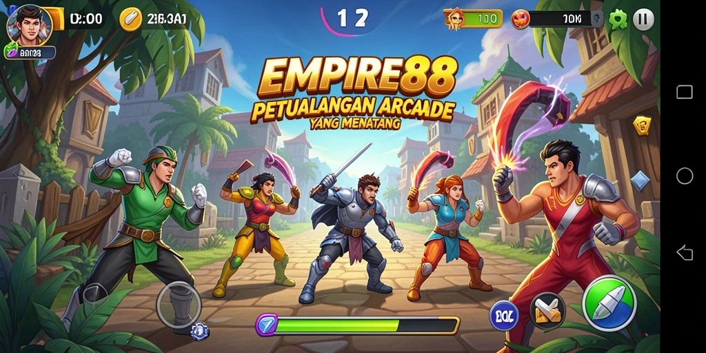 Screenshot gameplay EMPIRE88 yang menampilkan aksi seru dalam permainan Arcade.