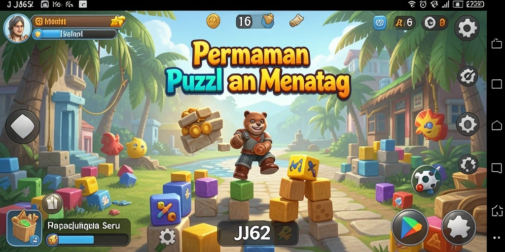 Tampilan gameplay JJ62 dengan berbagai tantangan puzzle yang seru.