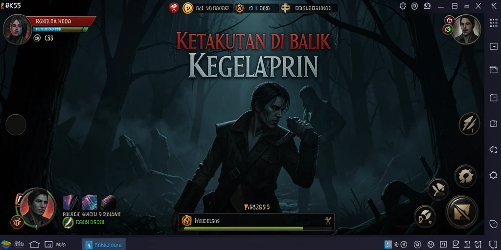 Tampilan gameplay RK55 yang menyeramkan dan menegangkan.